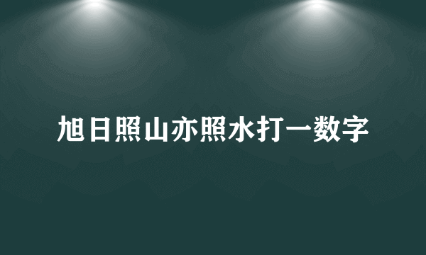旭日照山亦照水打一数字