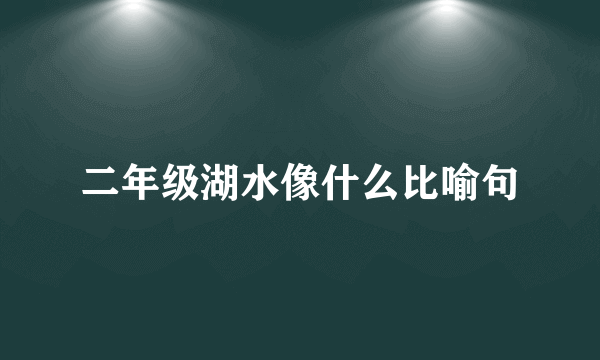 二年级湖水像什么比喻句