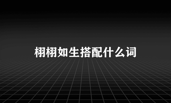 栩栩如生搭配什么词