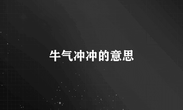 牛气冲冲的意思