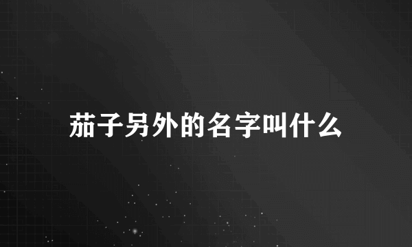 茄子另外的名字叫什么