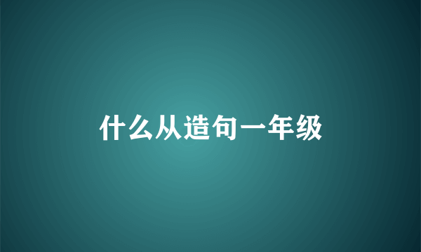 什么从造句一年级