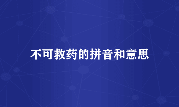 不可救药的拼音和意思