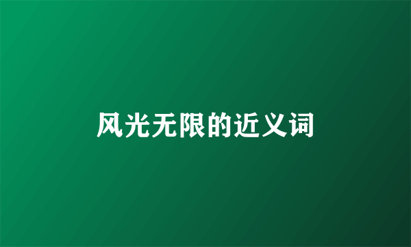 风光无限的近义词
