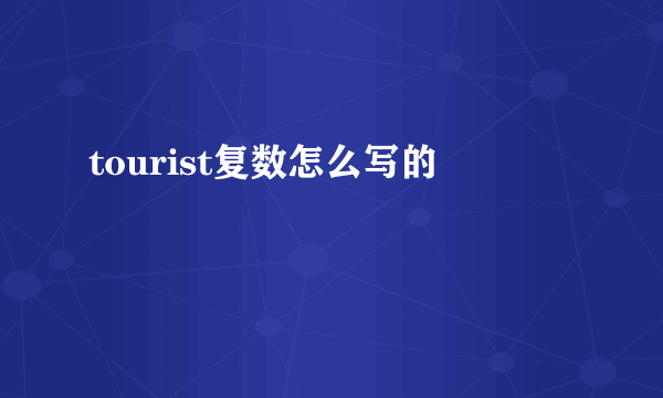 tourist复数怎么写的