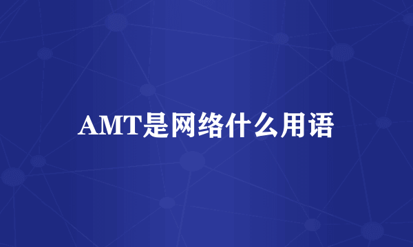 AMT是网络什么用语