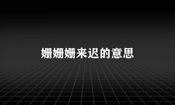 姗姗姗来迟的意思