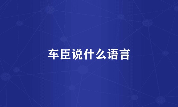 车臣说什么语言