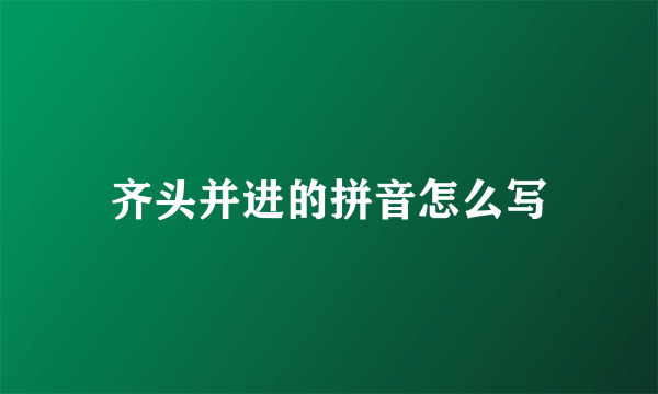 齐头并进的拼音怎么写