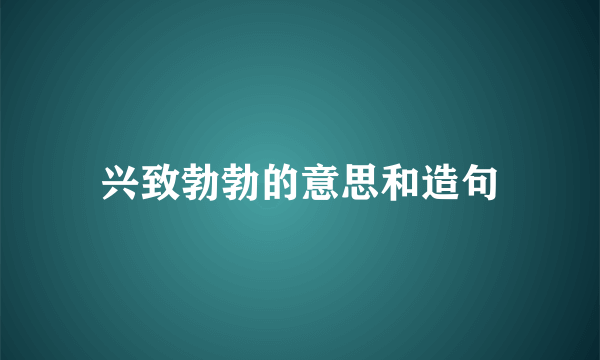 兴致勃勃的意思和造句