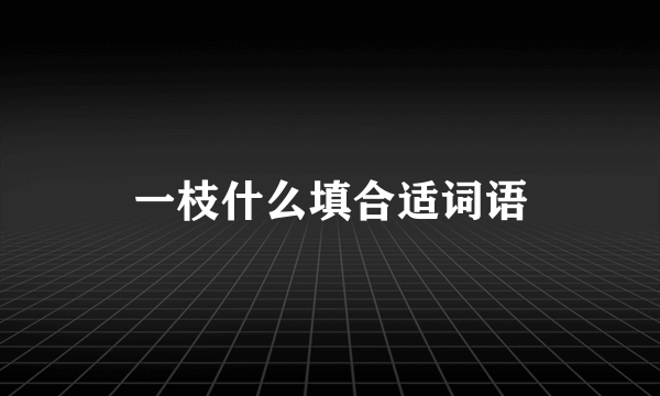 一枝什么填合适词语
