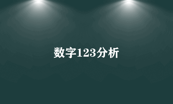 数字123分析