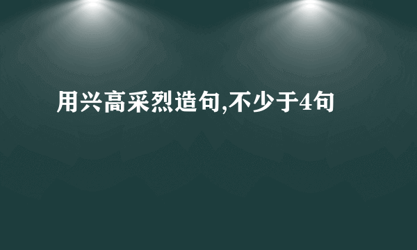 用兴高采烈造句,不少于4句