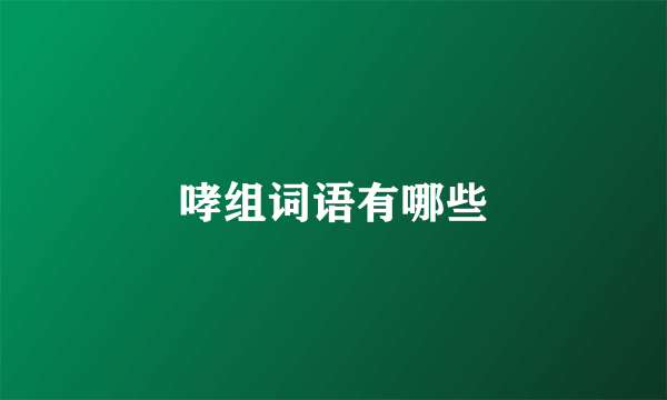 哮组词语有哪些