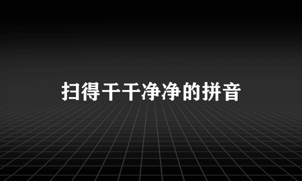 扫得干干净净的拼音