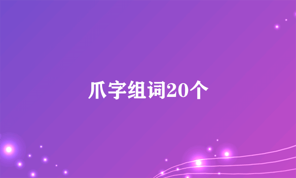 爪字组词20个