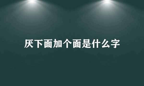 厌下面加个面是什么字