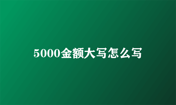5000金额大写怎么写
