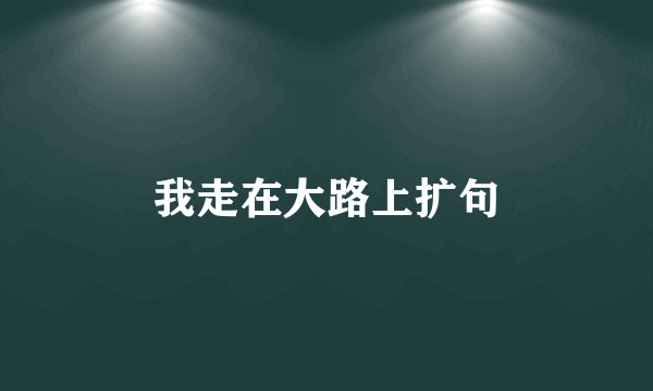 我走在大路上扩句