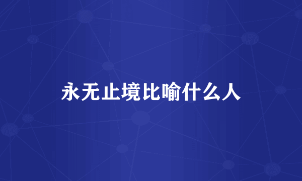 永无止境比喻什么人