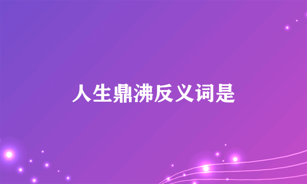 人生鼎沸反义词是