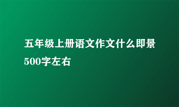 五年级上册语文作文什么即景500字左右