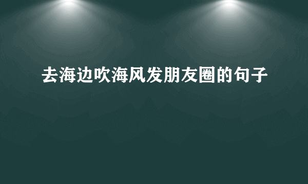 去海边吹海风发朋友圈的句子