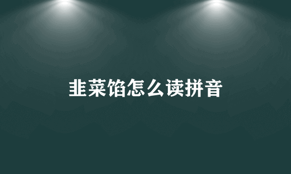 韭菜馅怎么读拼音