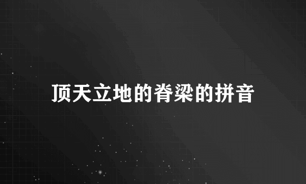 顶天立地的脊梁的拼音