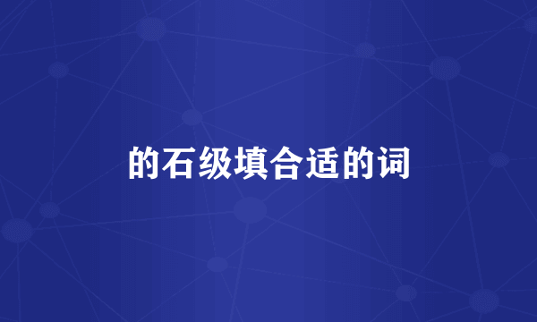 的石级填合适的词