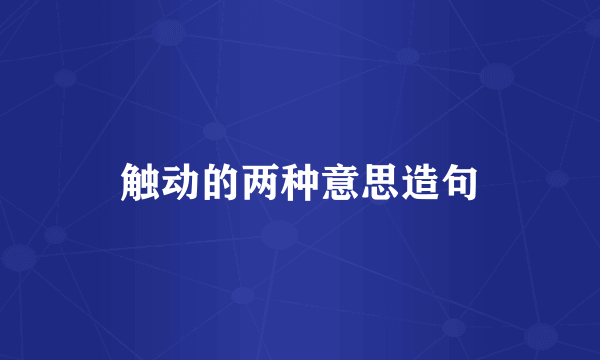 触动的两种意思造句