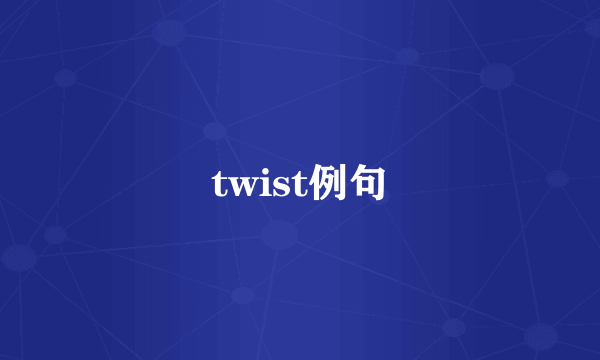 twist例句