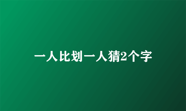 一人比划一人猜2个字