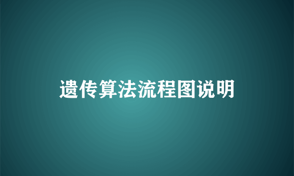 遗传算法流程图说明