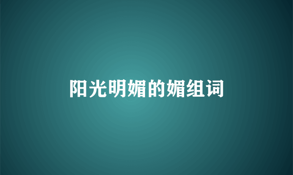阳光明媚的媚组词
