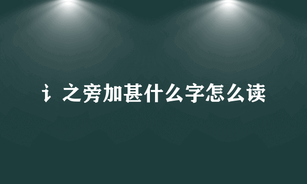 讠之旁加甚什么字怎么读