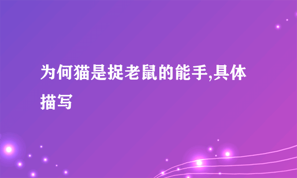 为何猫是捉老鼠的能手,具体描写