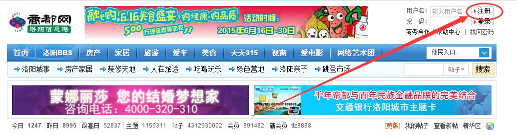洛阳信息港bbs怎么注册