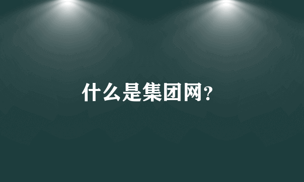 什么是集团网？