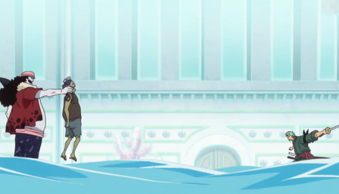 海贼王。索隆在鱼人岛跟霍迪打是第几集，快点！