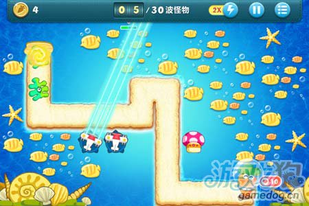 保卫萝卜深海的第三关怎么打。求截图