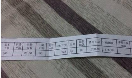 工资表格式是什么?