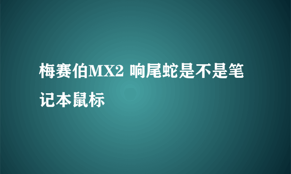 梅赛伯MX2 响尾蛇是不是笔记本鼠标