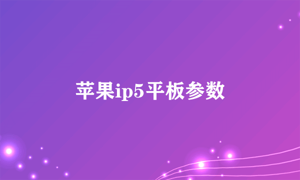 苹果ip5平板参数