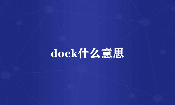 dock什么意思