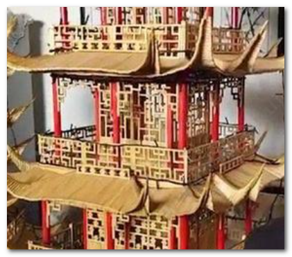 大爷用5000双筷子搭出黄鹤楼,他是如何做到的?