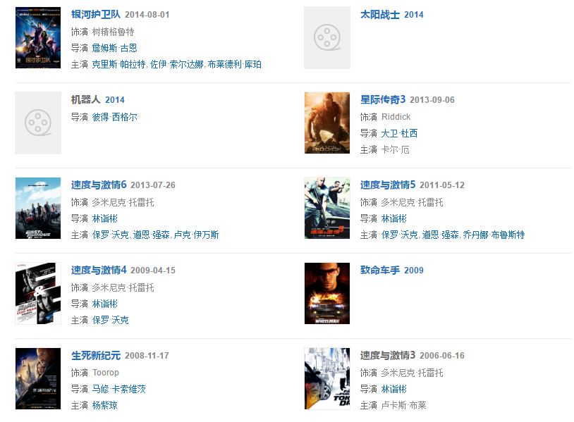 范·迪塞尔主演过哪些电影?