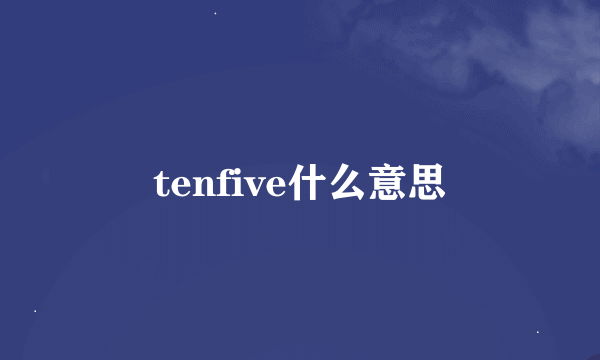 tenfive什么意思