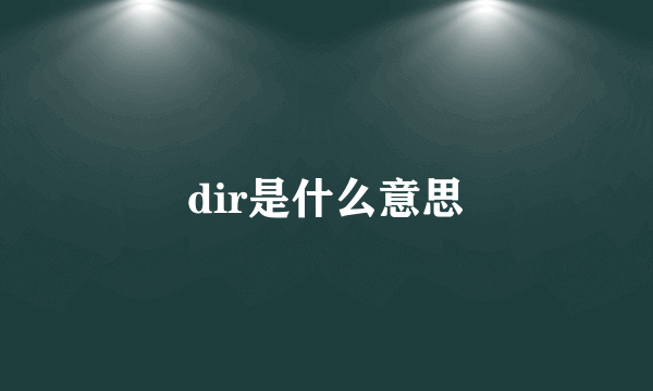 dir是什么意思