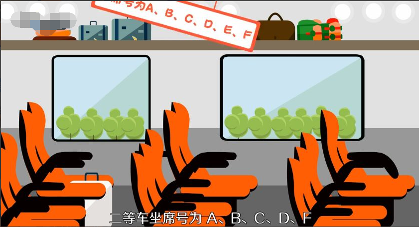高铁座位号分布图 ?